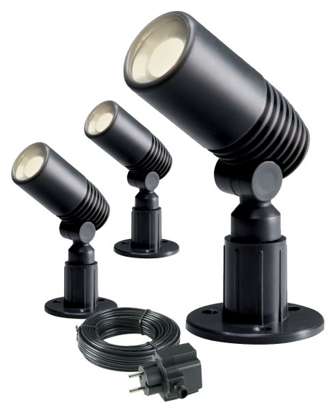 Afbeelding Garden Lights LED Spotlicht Alder 2 W antraciet 3 stuks 2580063 door Haxo.nl