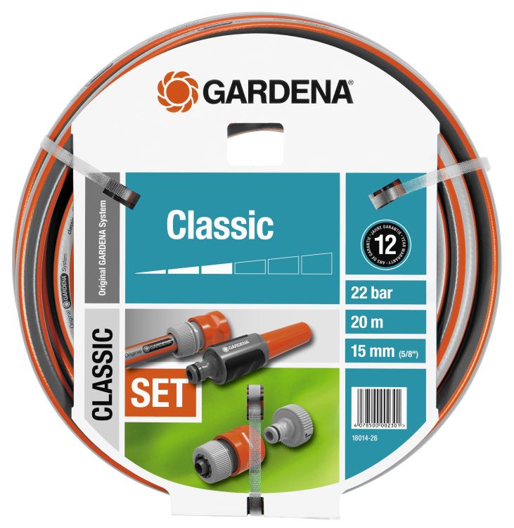 Afbeelding Gardena Tuinslang Classic Set Ø 15 mm 20 Meter door Haxo.nl