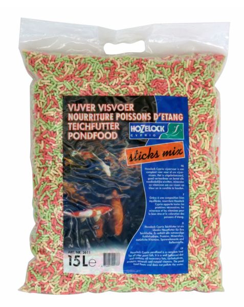 Afbeelding Hozelock Visvoer Sticks Mix 15 Liter door Haxo.nl