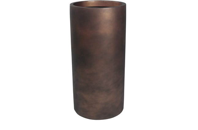 Afbeelding Ter Steege Charm bloempot Cylinder 37 x 90 cm brons door Haxo.nl