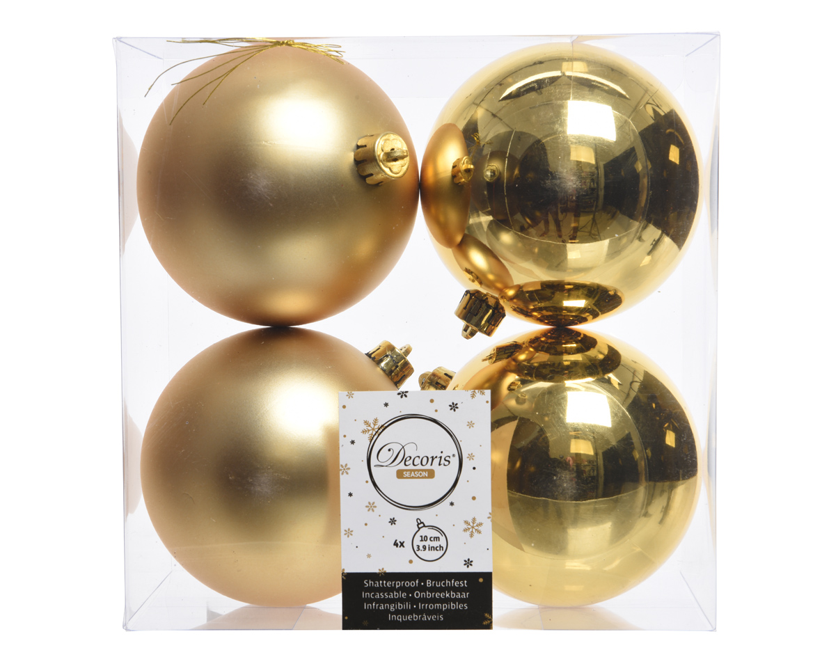 Kerstbal 10 cm Goud