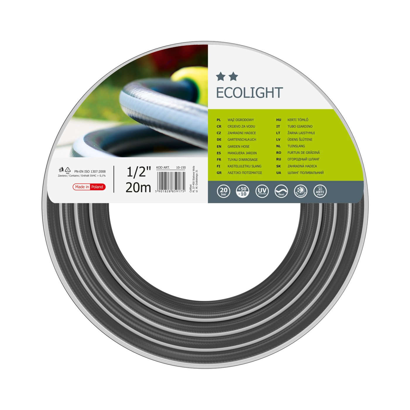 Cellfast Tuinslang Ecolight 12.5 mm 20 Meter