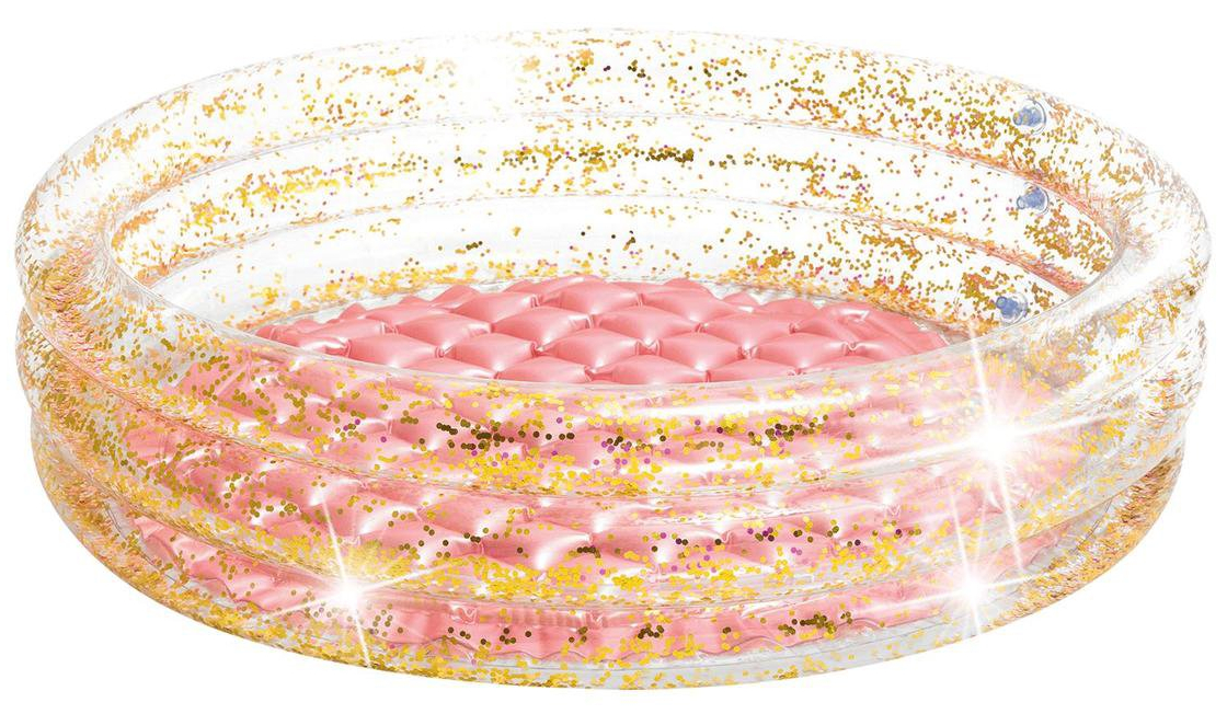 Intex 57103NP Mini Glitter Opblaasbaar Zwembad 86x25 cm Roze/Goud