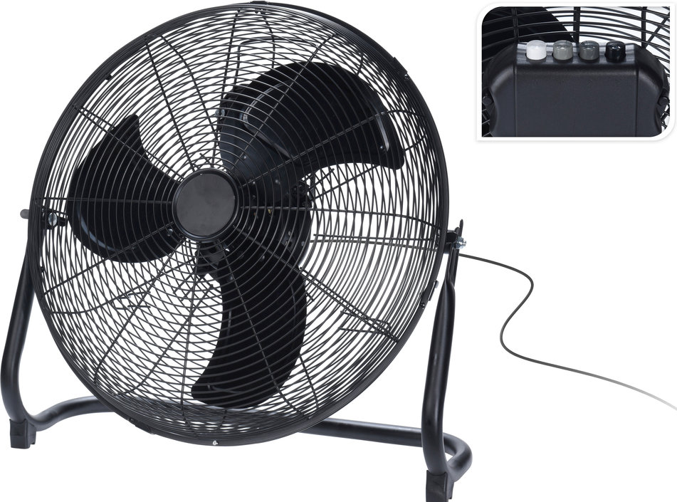 Vloer Ventilator Zwart 56 cm