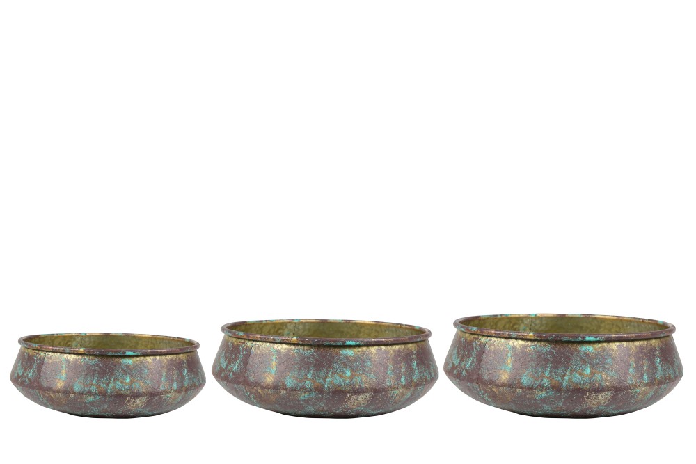 TS Bowl set van 3 Cor antiq bronze