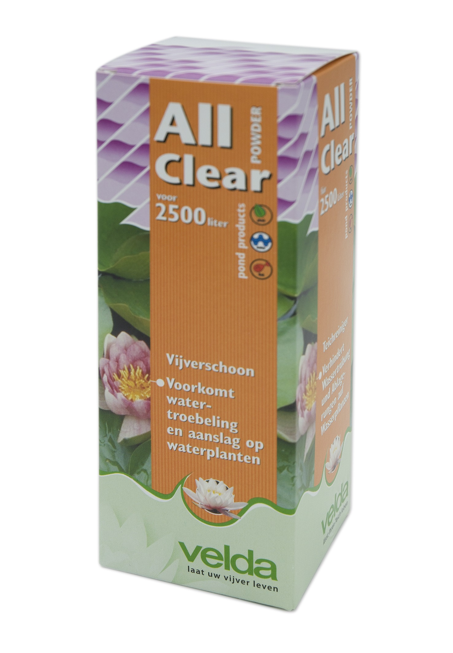 Afbeelding Velda Velda All Clear Powder 250 gram voor 2.500 liter door Haxo.nl