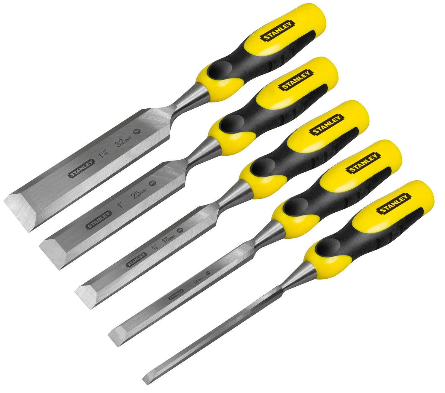 Stanley Steekbeitelset Dynagrip 5 delig 6,12,18,25,32 mm