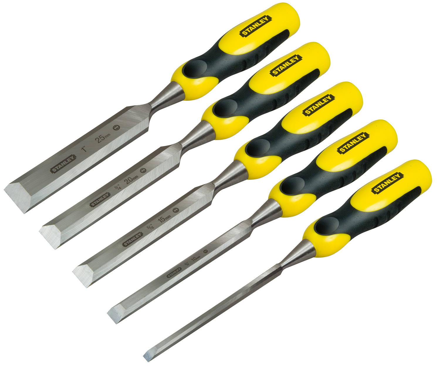 Stanley Steekbeitelset 5 Delig Dynagrip 6,10,15,20,25 mm