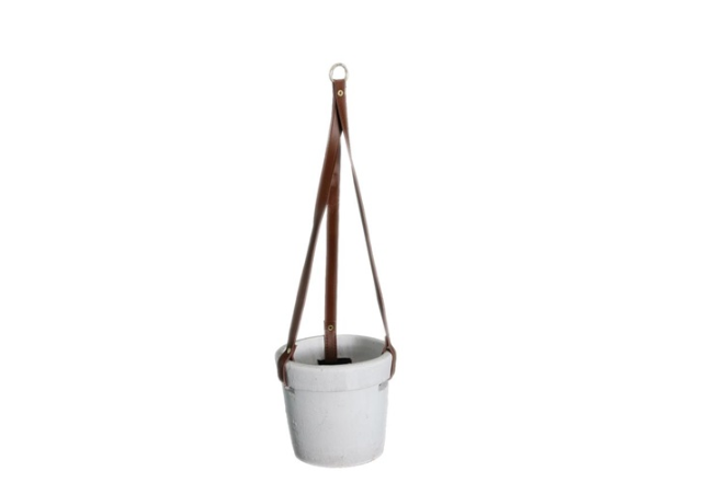 Afbeelding Dijk Natural Collections | Hangende Pot Terracotta Wit M door Haxo.nl