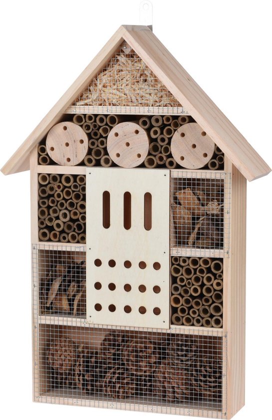 Afbeelding Insectenhotel Hout XL | 35 x 10 x 51 cm door Haxo.nl