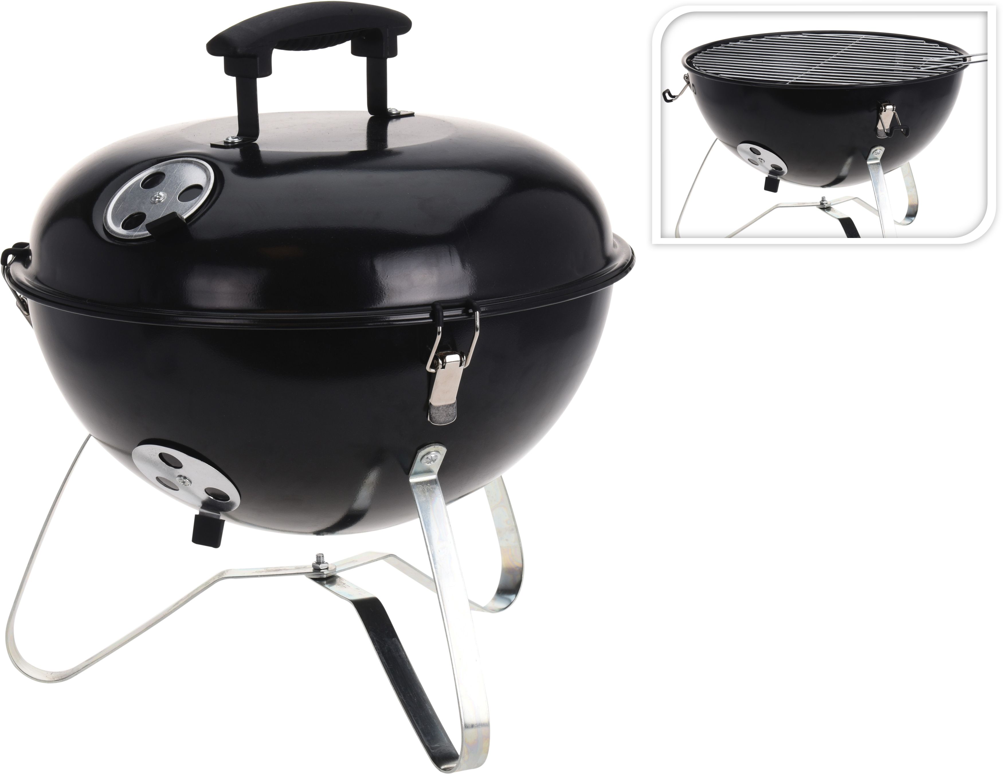 Barbecue bolvorm 35 cmzwart