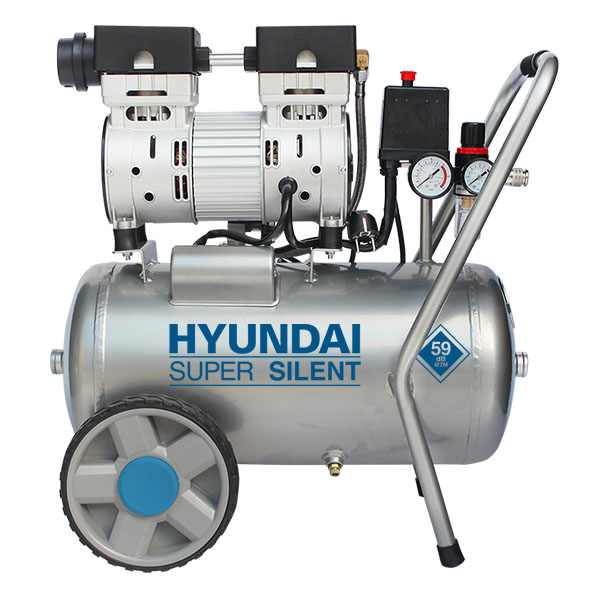 Hyundai Geluidsarme Olievrije Compressor 8 BAR | 24 Liter