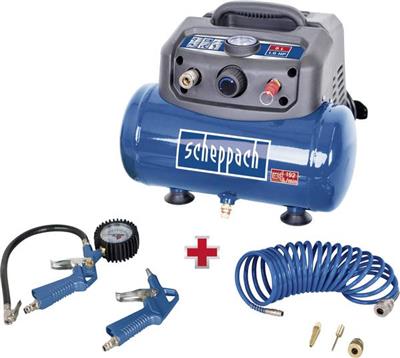 Afbeelding Scheppach Compressor 6L Met Accessoires door Haxo.nl