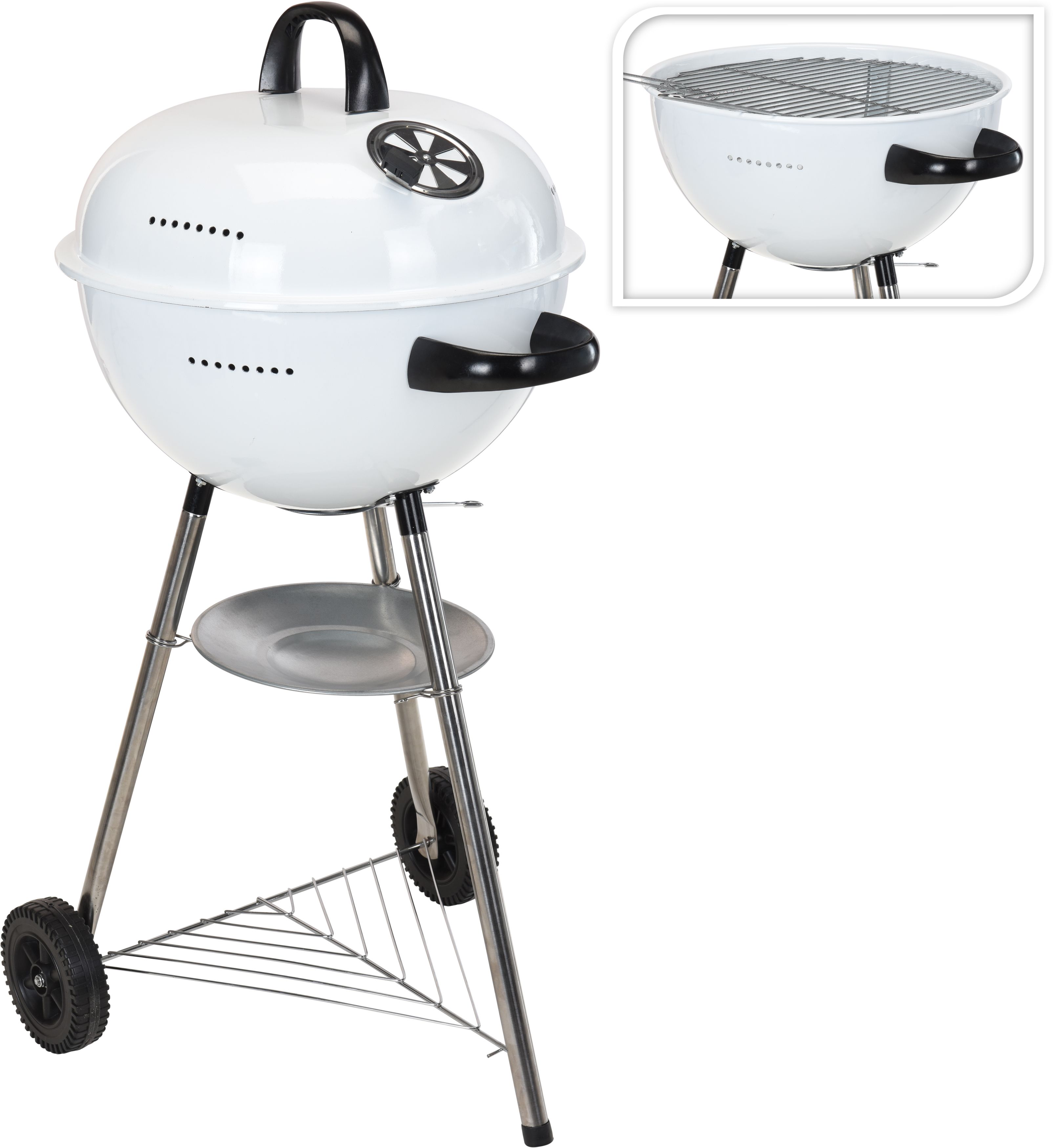 BBQ Barbecue Bolvormig 48cm Wit