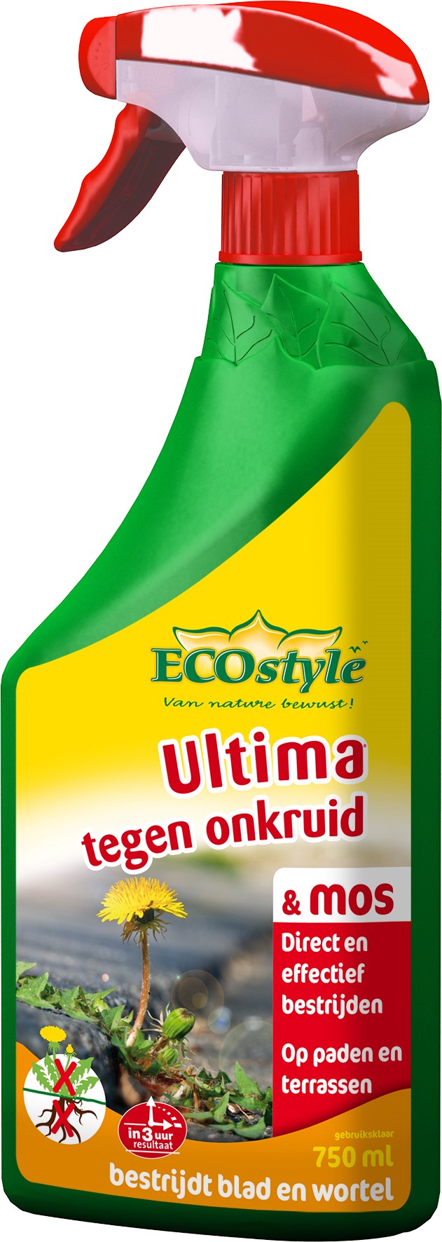 Afbeelding Ecostyle Ultima Onkruid & Mos Gebruiksklaar - Onkruidbestrijding - 750 ml door Haxo.nl