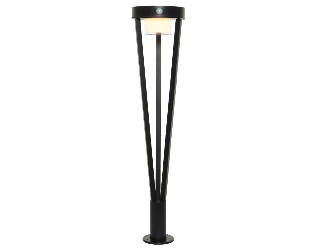 Solar Staande Lamp RVS Zwart Lang