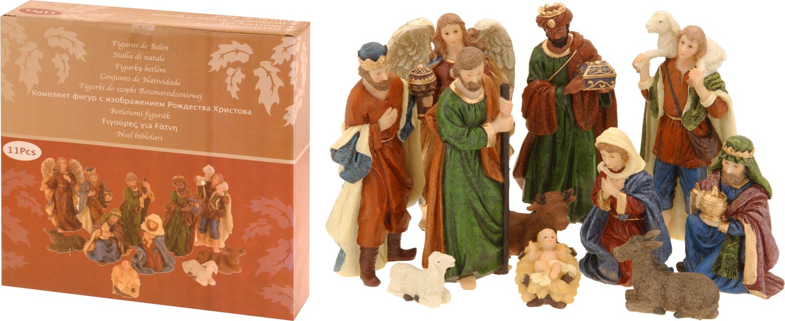 Kerststal figuren 11 stuks