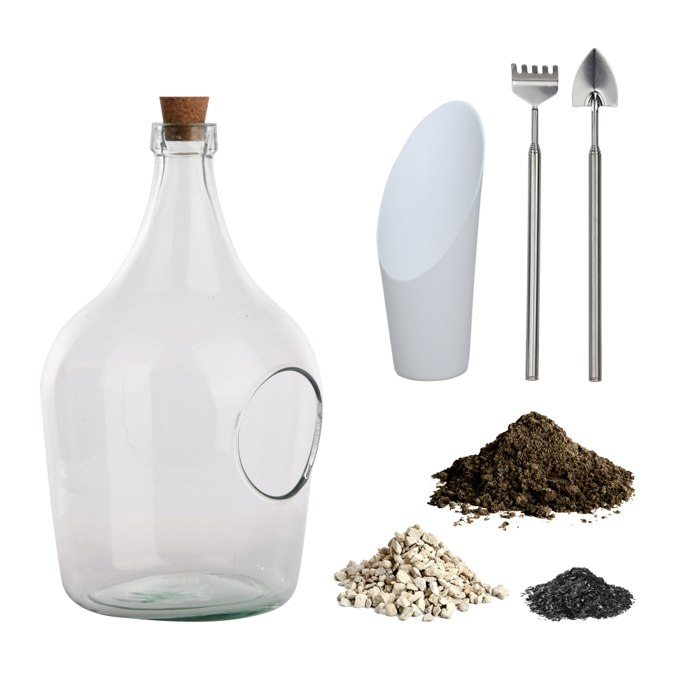 Esschert Open Terrarium Fles 3 Liter Set