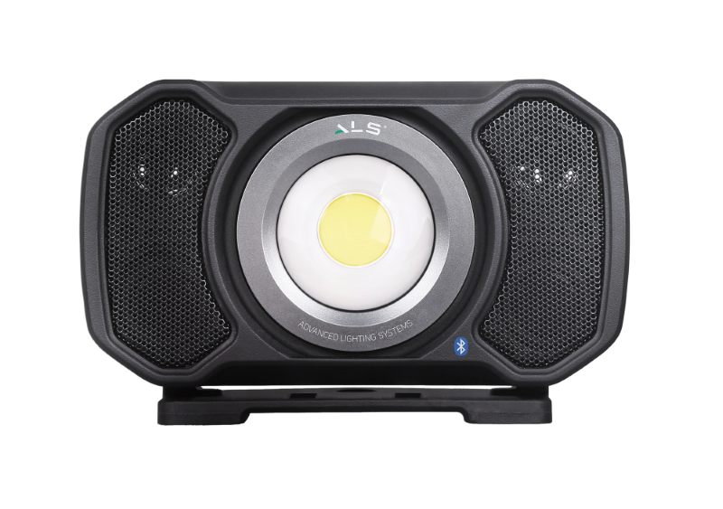 ALS LED Bouwlamp met Bluetooth Speaker Bedraad & Oplaadbaar 2000 Lumen