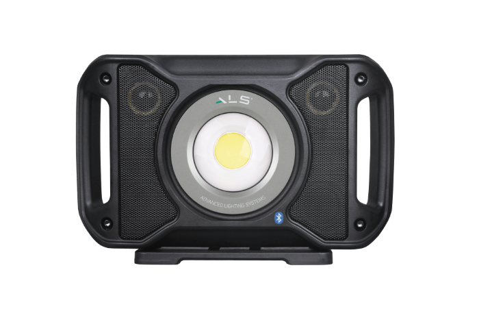 ALS LED Bouwlamp met Bluetooth Speaker Bedraad & Oplaadbaar 5000 Lumen