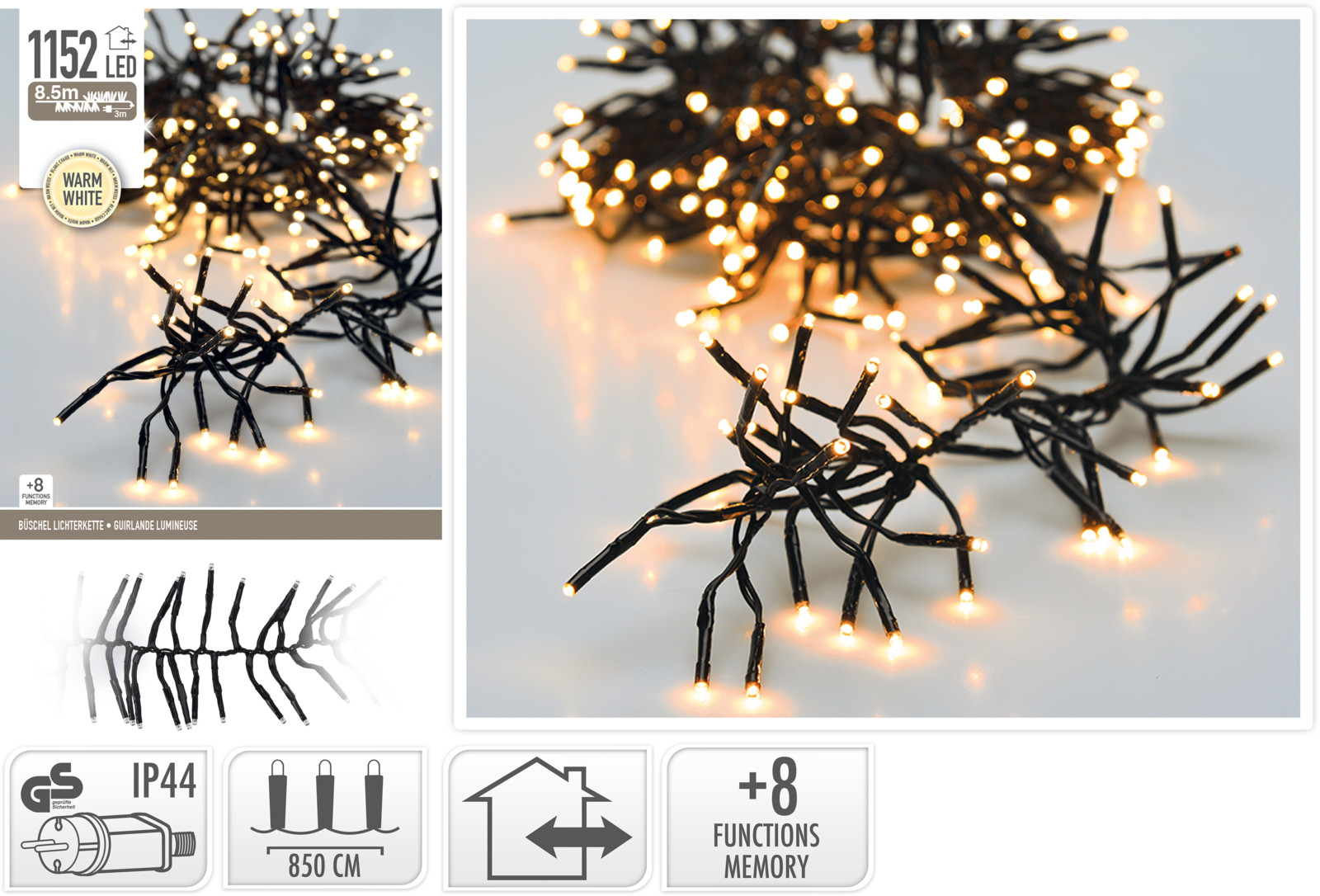 Nampook Clusterverlichting 1152led war