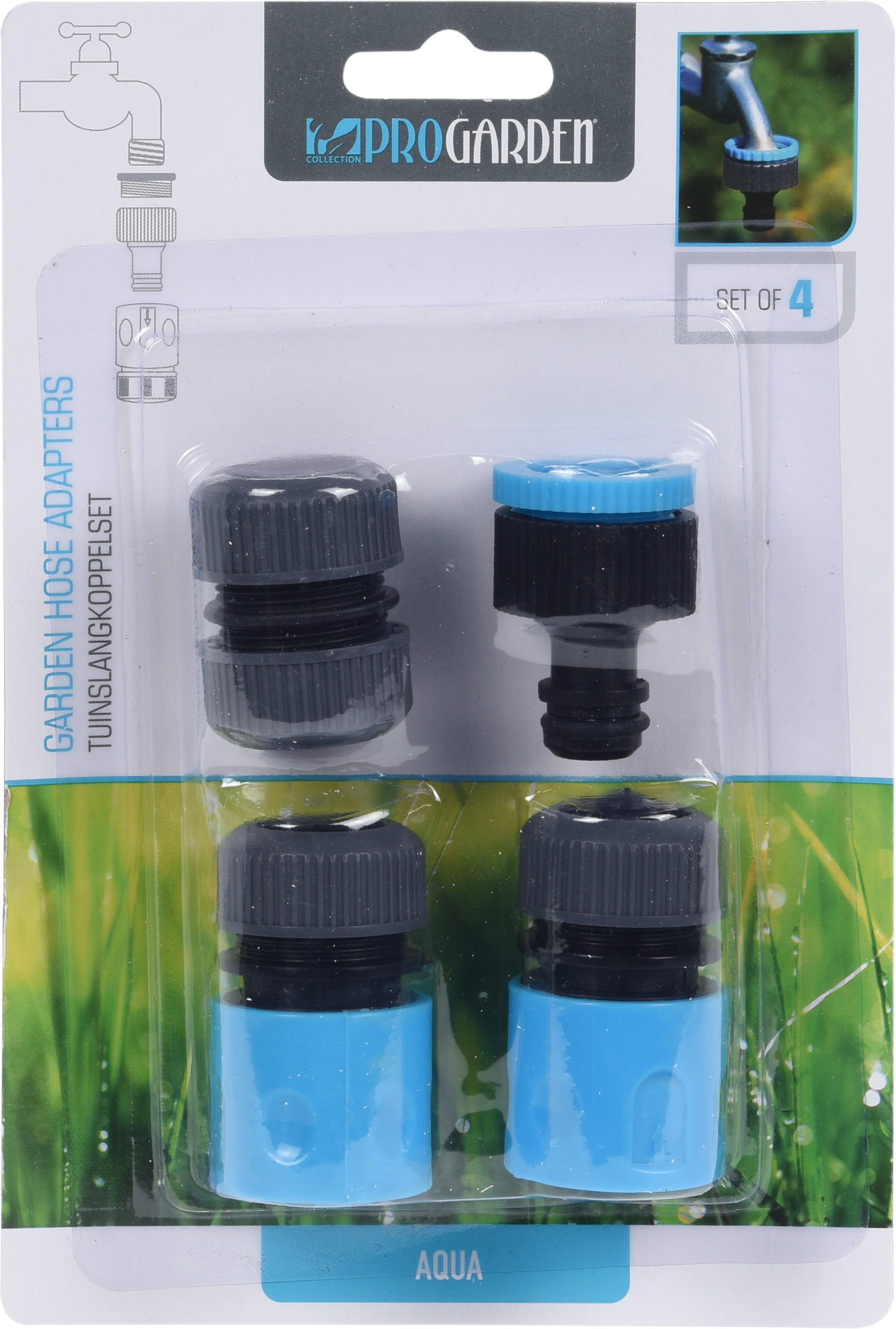 ProGarden Tuinslang Adapters Set van 4