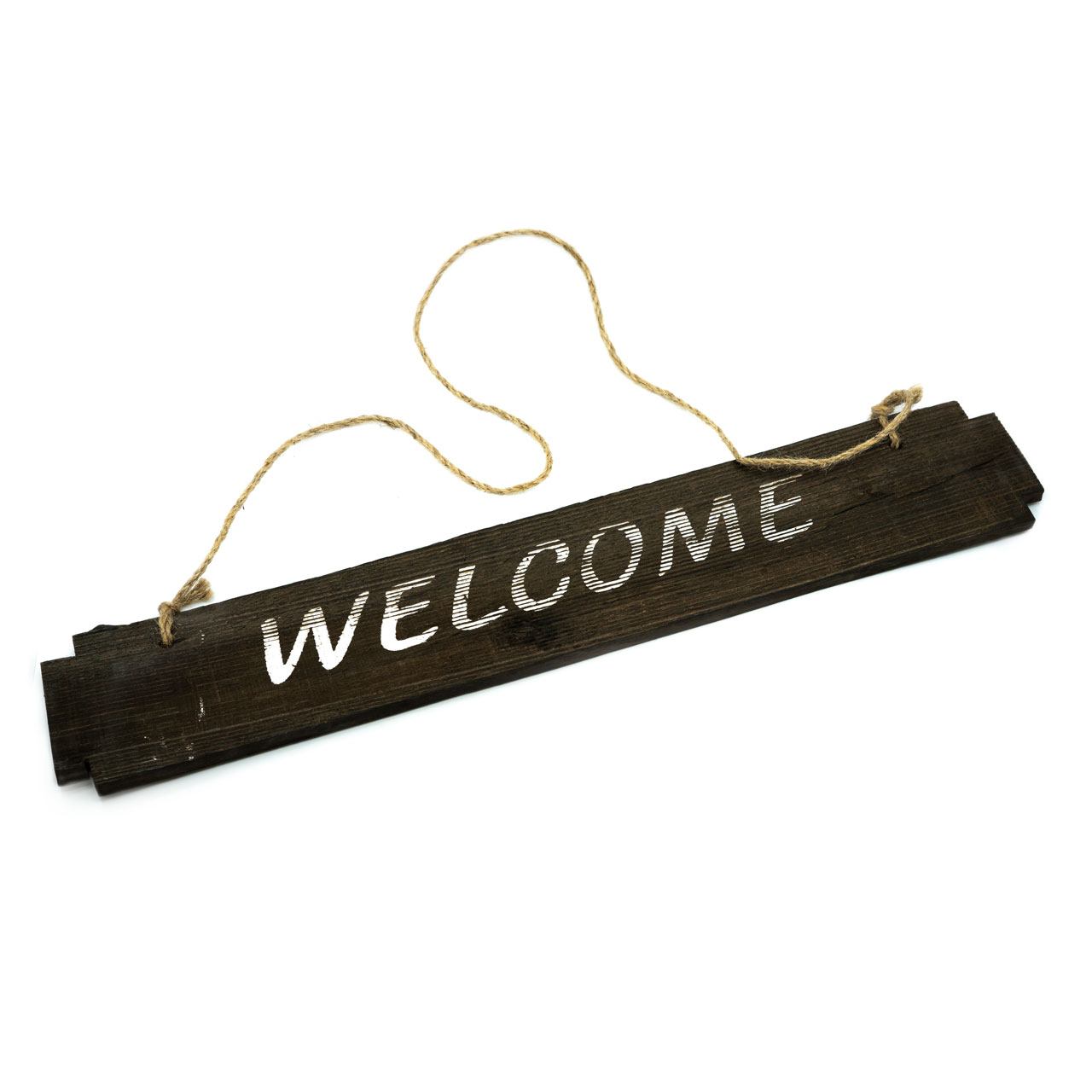 Afbeelding Houten Bordje Welcome 58 x 10 x 1 cm door Haxo.nl