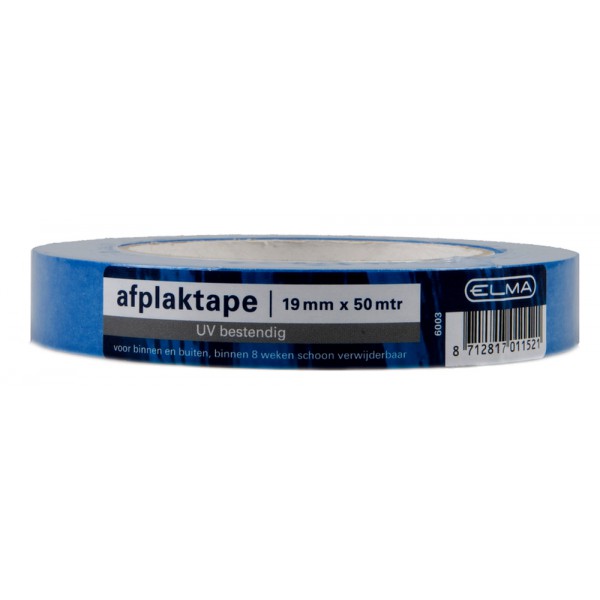 Elma Afplaktape 50m x 19mm Blauw