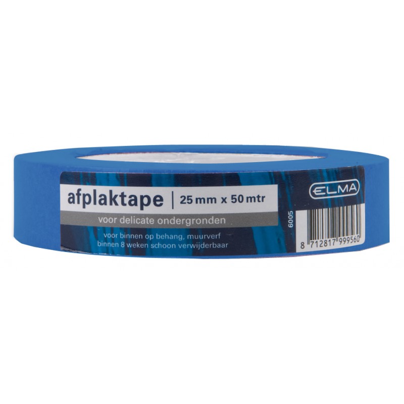 Elma Afplaktape 50m x 25mm Blauw