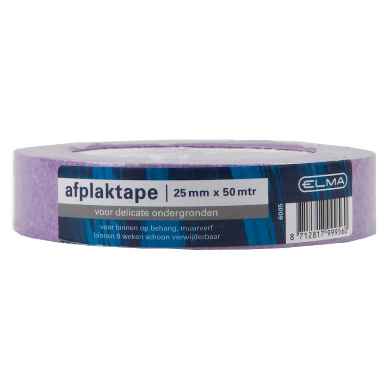 Elma Afplaktape 50m x 25mm Paars