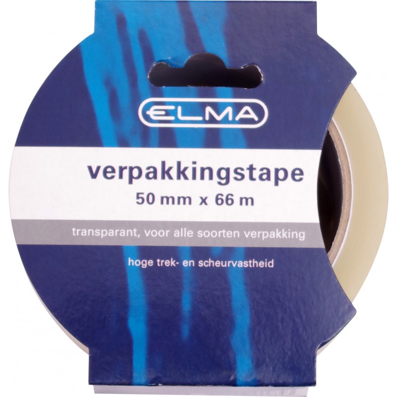 Elma Verpakkingstape 50mm x 66m Transparant