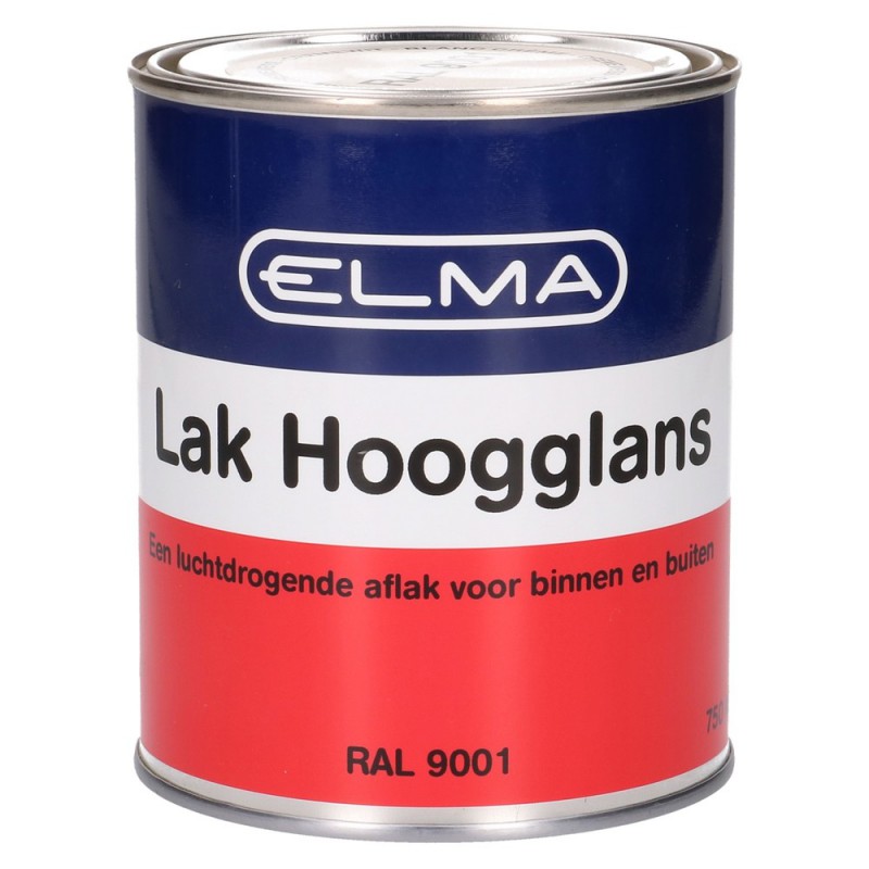 Elma Hoogglanslak Crème Wit 750ML