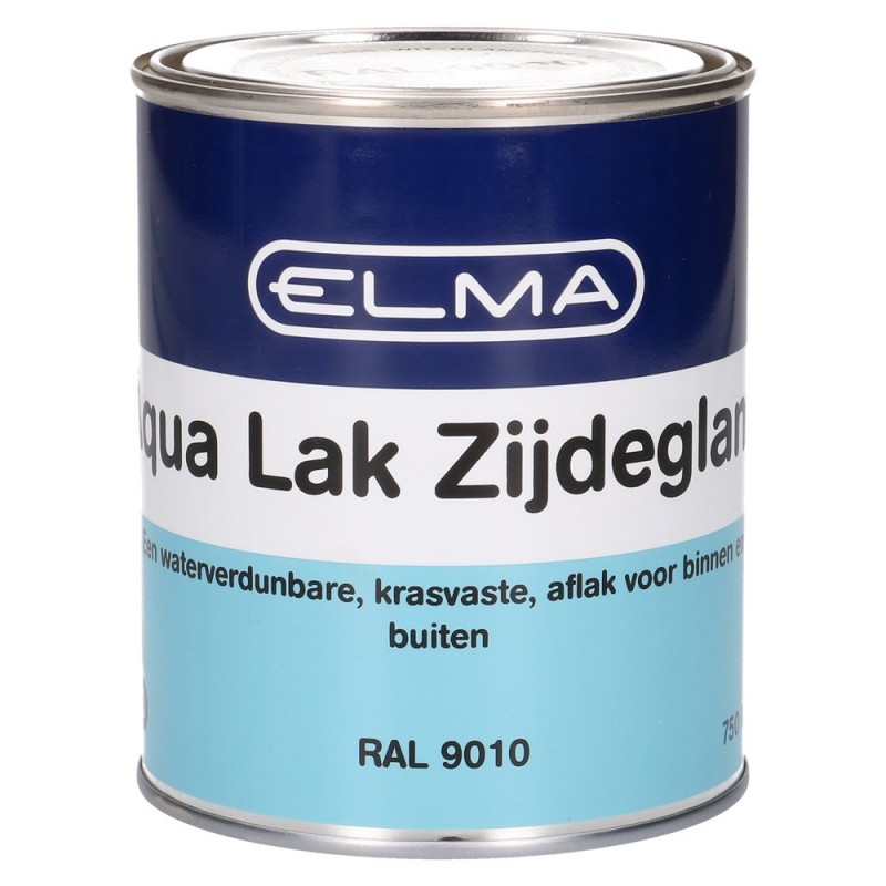 Elma Aqua Zijdeglanslak Zuiver Wit 750ML