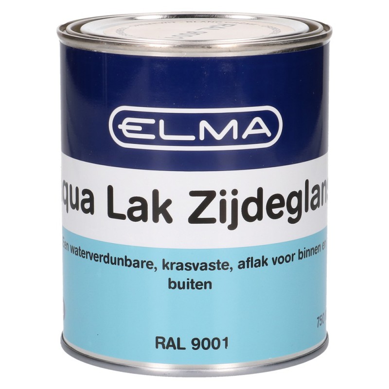 Elma Aqua Zijdeglanslak Crème Wit 750ML