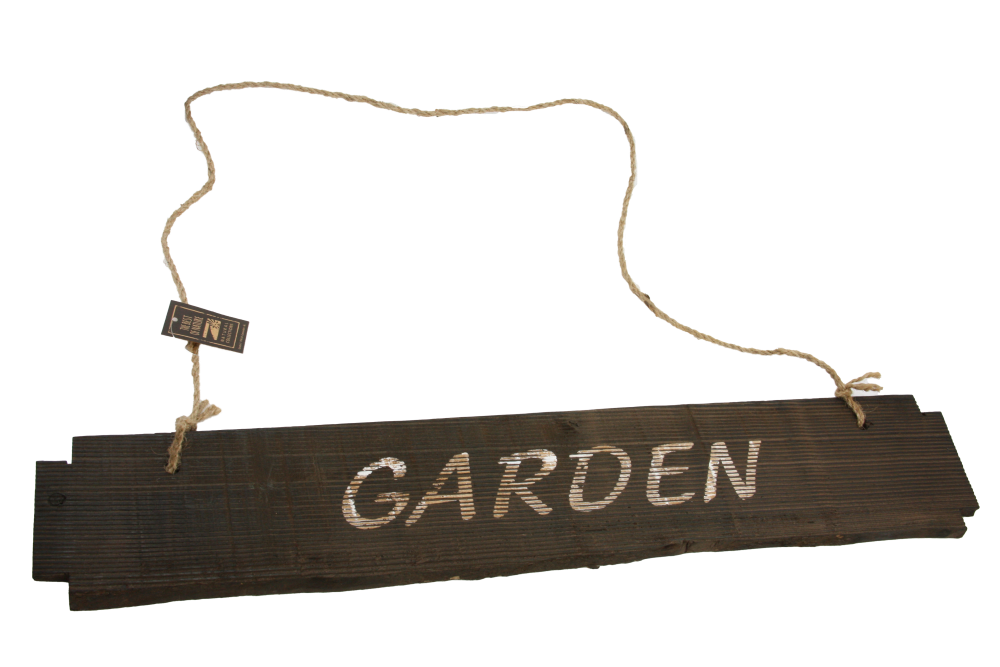 Houten Bordje Garden 58 x 10 x 1 cm