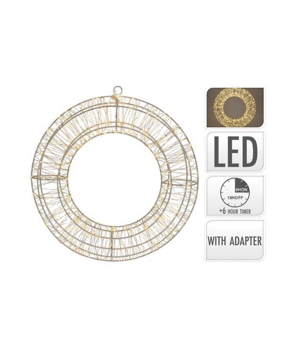 Kerstring 1800 LED warm wit 58cm met timer