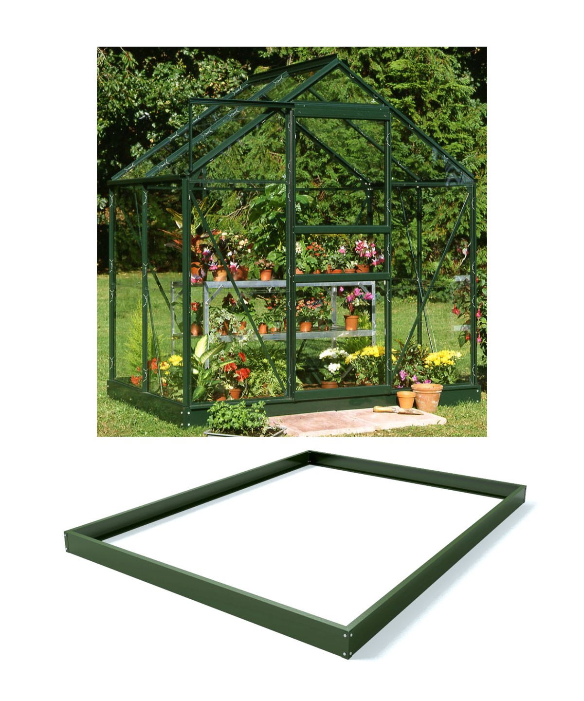 Royal Well Tuinkas en Fundering Popular 46 Groen Gecoat Tuindersglas 3mm