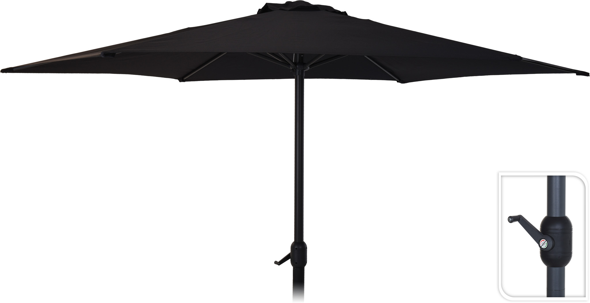 Parasol Diameter 3 Meter Zwart