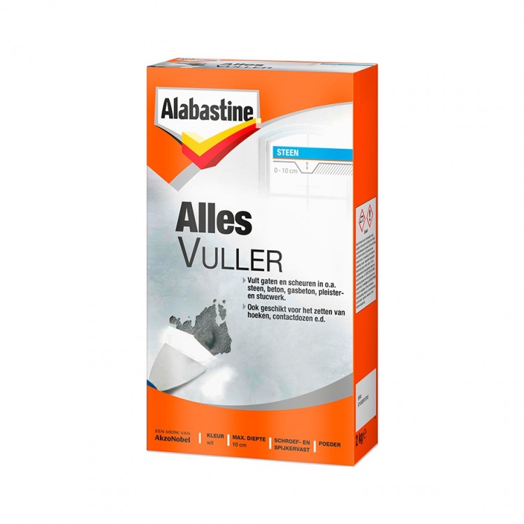 Afbeelding Alabastine Allesvuller Poeder Wit 2 kg door Haxo.nl