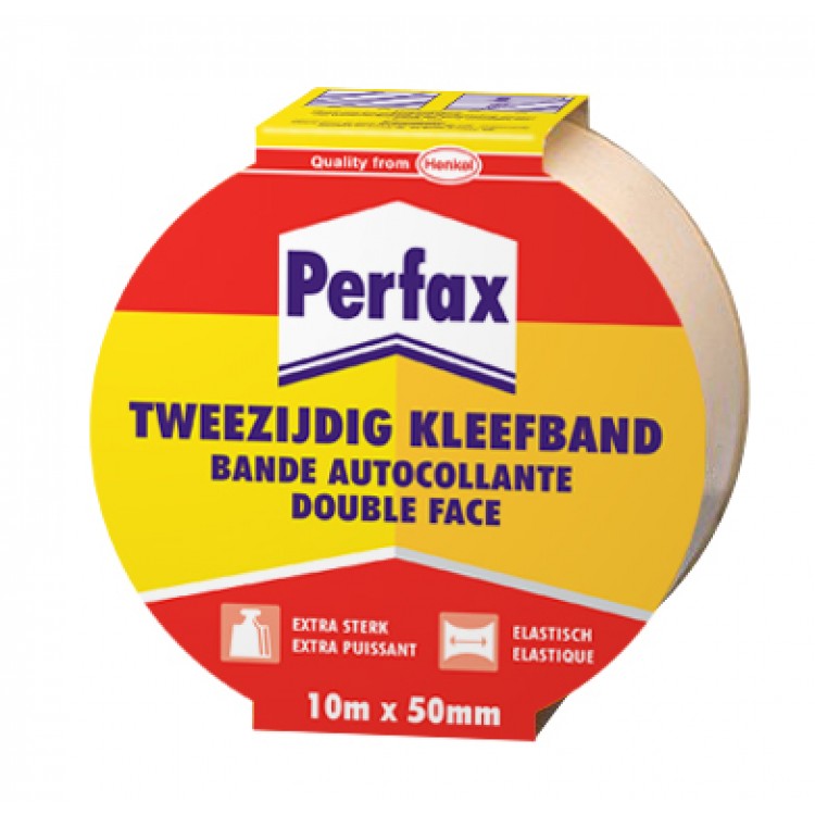 Afbeelding Perfax Tweezijdig Kleefband 24 mm 10 Meter door Haxo.nl