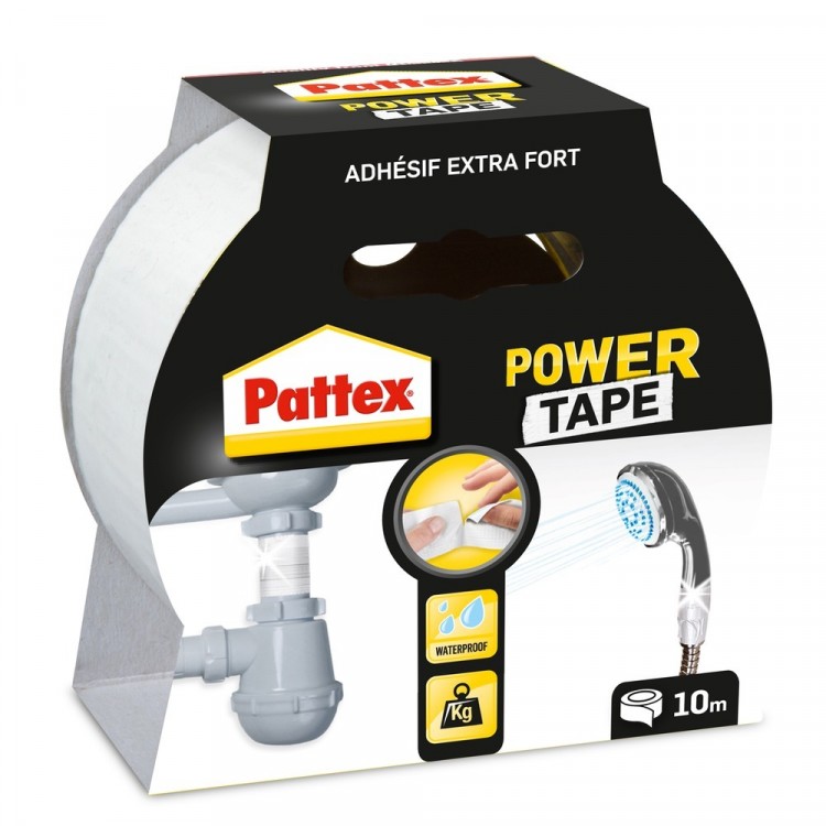Afbeelding Pattex Power Tape Wit 50 mm 10 Meter door Haxo.nl
