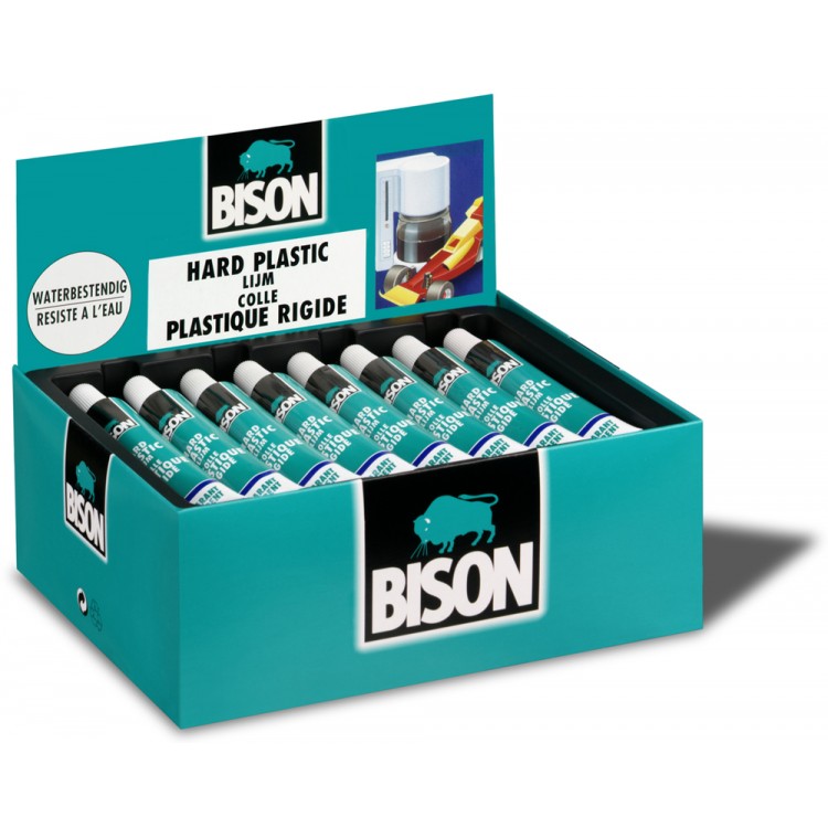 Afbeelding Bison Hard Plastic Lijm Tube 25 ml - 24 Stuks door Haxo.nl