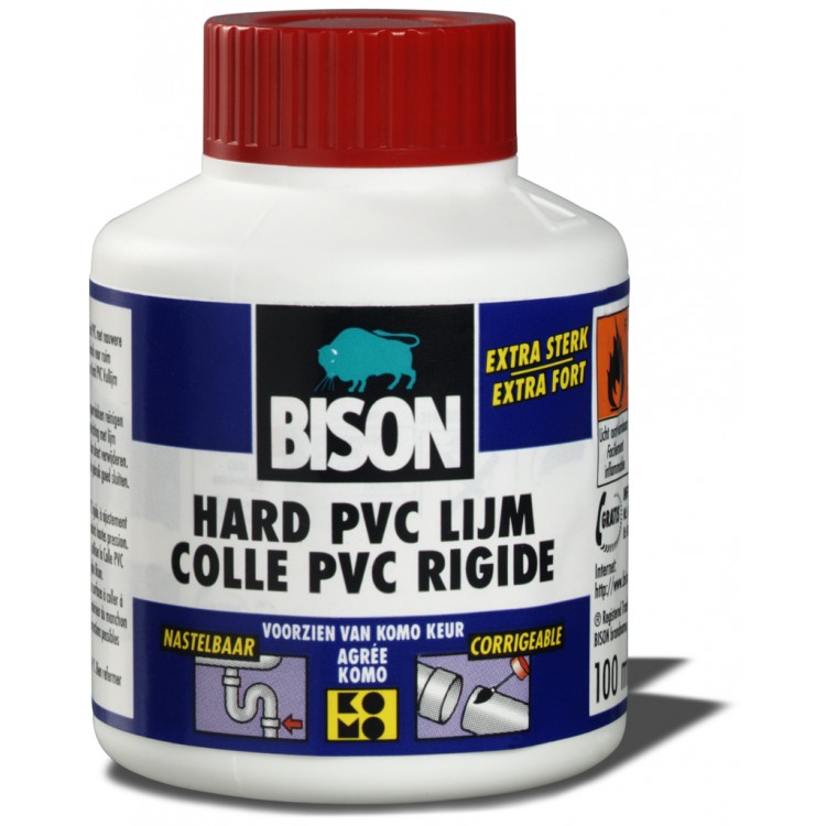 Afbeelding Bison PVC-Lijm Hard 100 ml + Kwastje door Haxo.nl