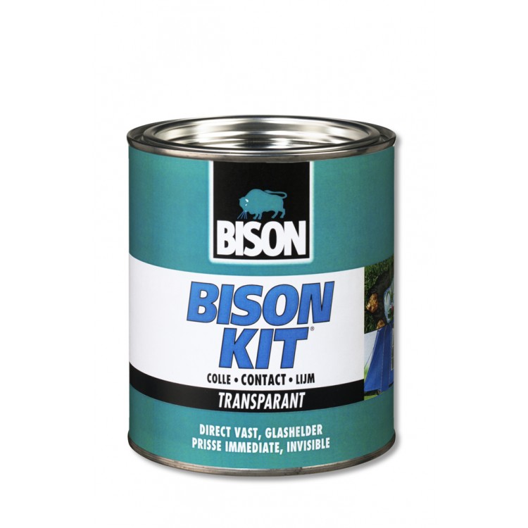 Afbeelding Bison Contactlijm Blik Bison Kit Transparant 750 ml door Haxo.nl