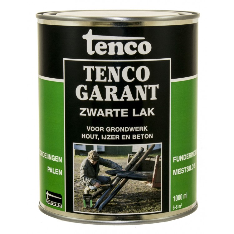 Afbeelding Tenco Tencogarant Zwarte Lak Teervrij 1 Liter door Haxo.nl