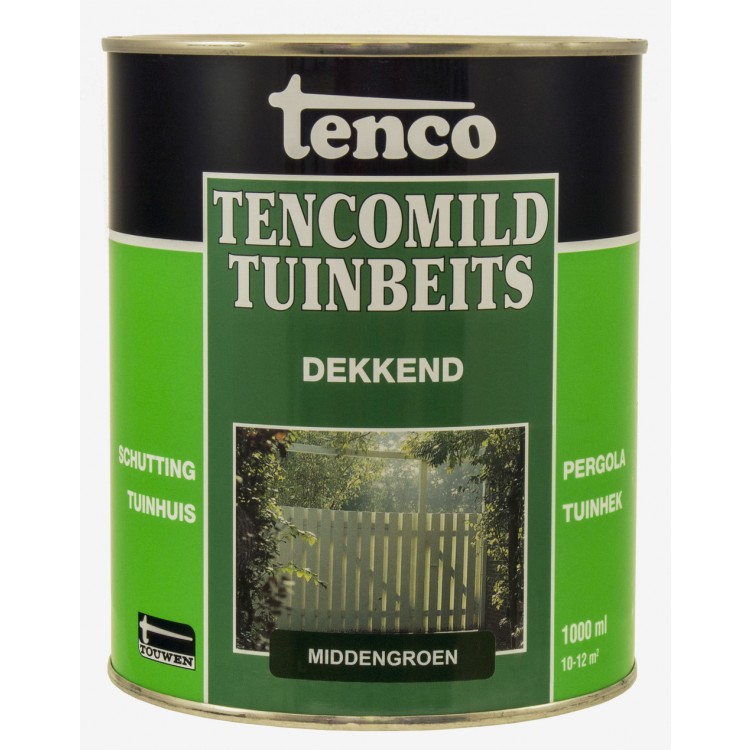 Afbeelding Tenco Tencomild Tuinbeits Dekkend Middengroen 1 Liter door Haxo.nl