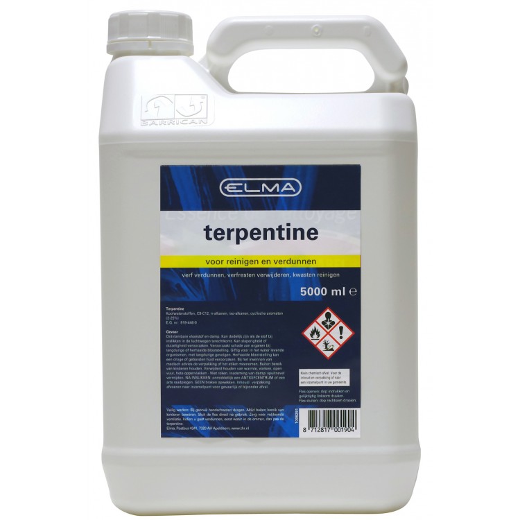 Afbeelding Elma Terpentine White Spirit 5 Liter door Haxo.nl