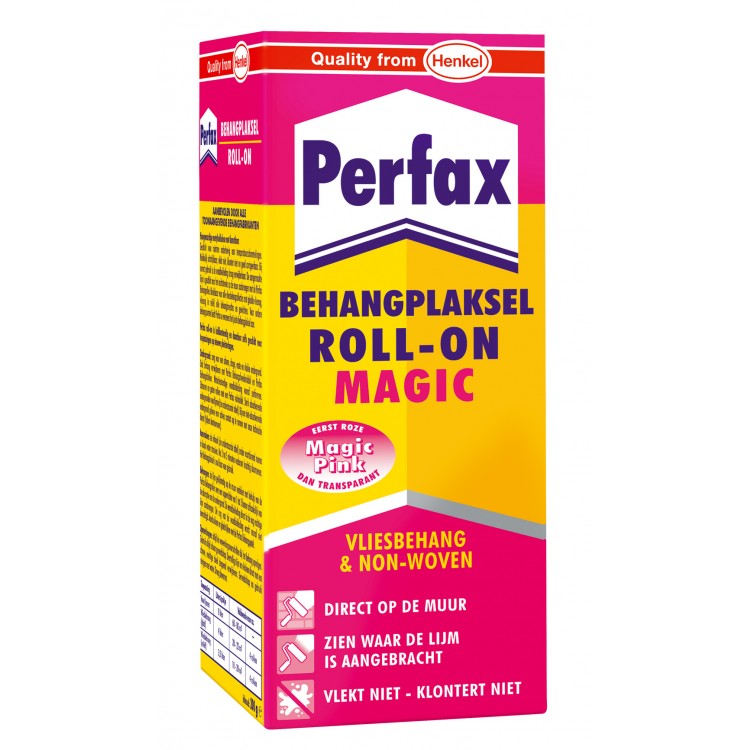 Afbeelding Perfax Behanglijm Poeder Roll-On Pink 200 Gram door Haxo.nl
