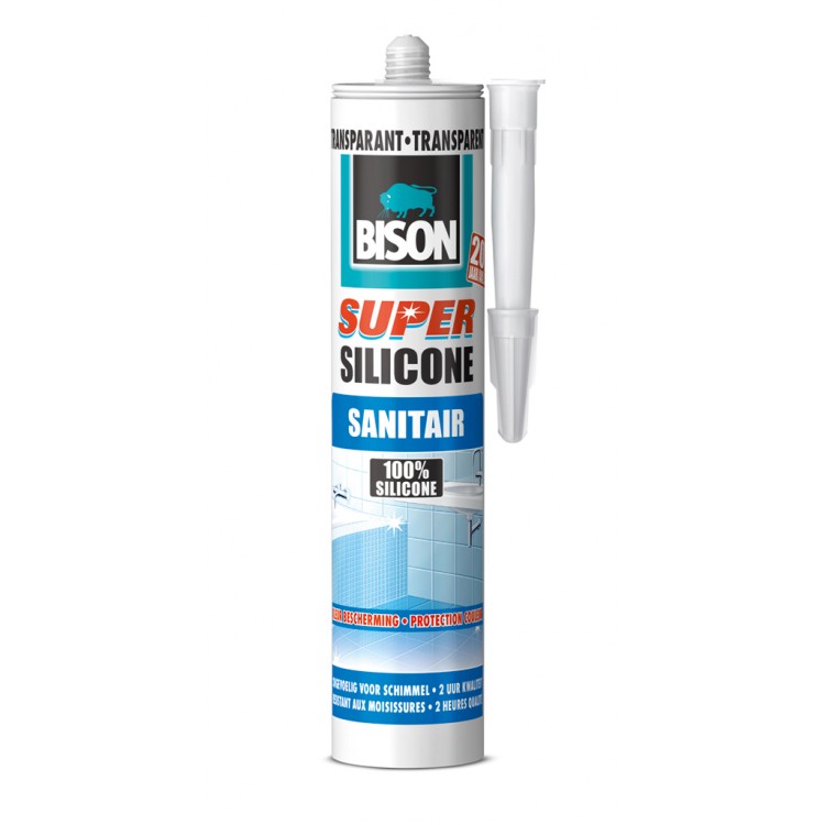 Bison Siliconenkit Koker Sanitair Super Transparant 310 ml
