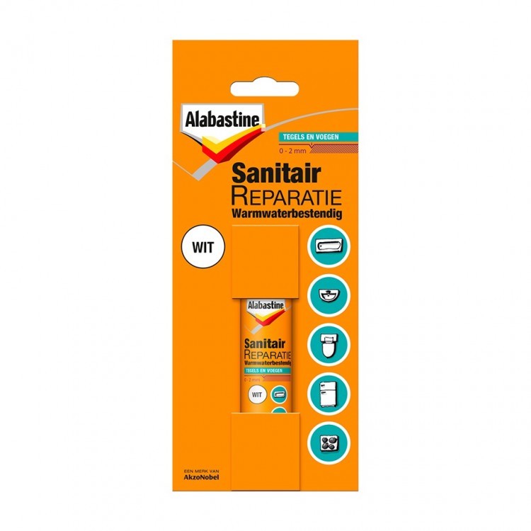 Afbeelding Alabastine Sanitair Reparatie Wit 12 ml door Haxo.nl